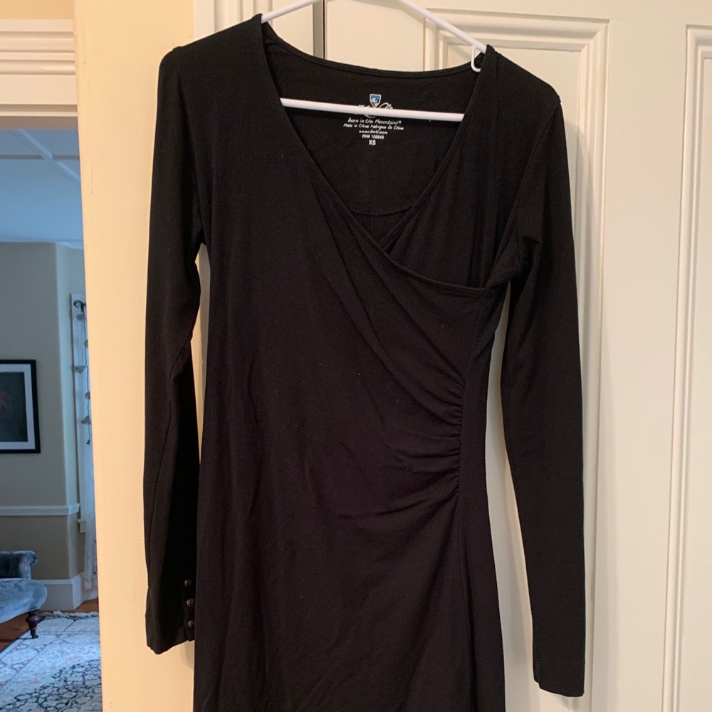 Kuhl Women’s Long-Sleeve V-Neck Dress Ruched XS